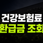 건강보험료 환급금 조회