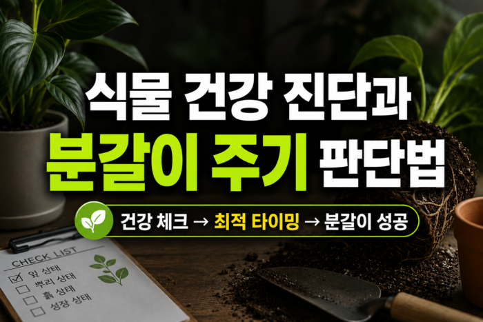 식물 건강 체크와 분갈이 방법