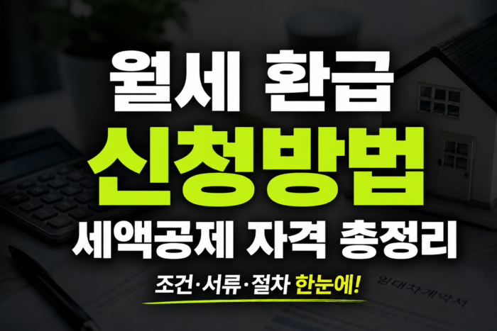 월세 환급 신청 방법