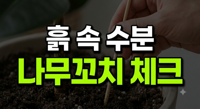 흙 속 수분 나무꼬치로 물주기