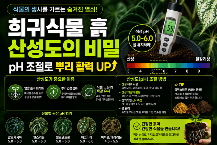 희귀식물 pH 조절로 뿌리 활력 UP!