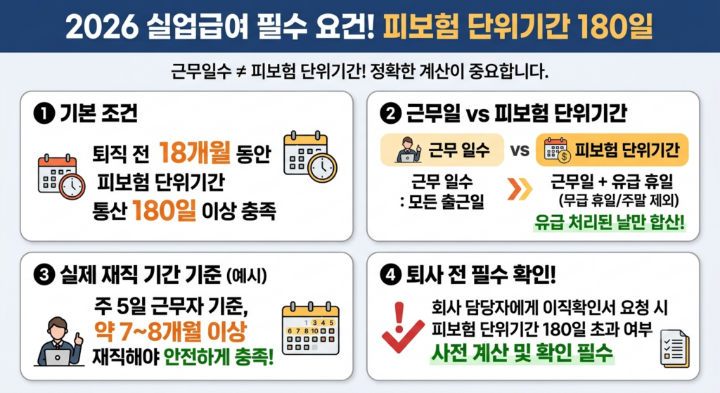 2026년 실업급여 수급 요건 및 자격 기준