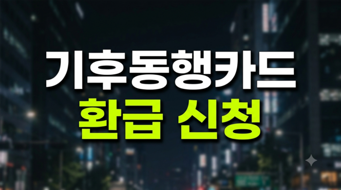 기후동행카드 환급 신청